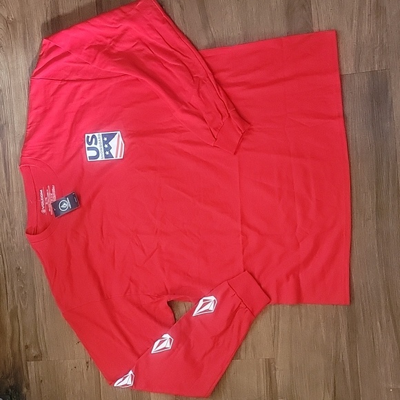 NWT Men's Volcom "United States Olympic Snowboarding Team" L/S T-Shirt. RED - Picture 1 of 5
